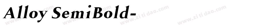 Alloy SemiBold字体转换